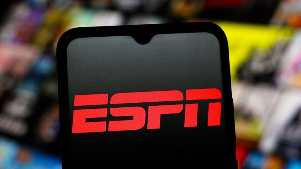 Red sports icon on black smartphone screen