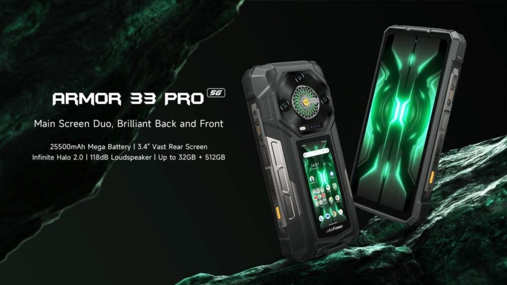 Explore Dual Screen Phone Ulefone Armor 33 Pro’s 3.4-inch Rear Screen