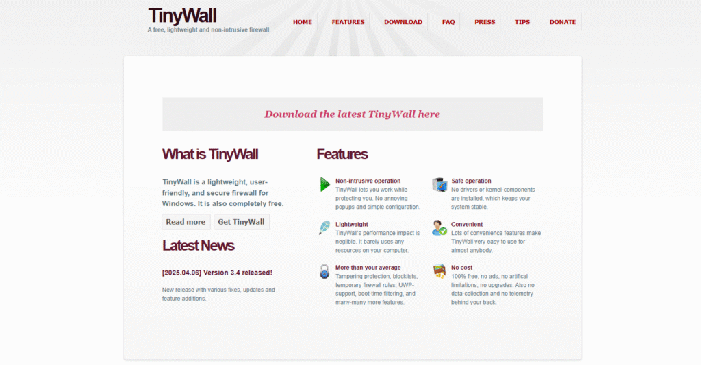 I tested Transmission, a free and easy to use torrent client with massive compatibility TinyWall Free Firewall review
