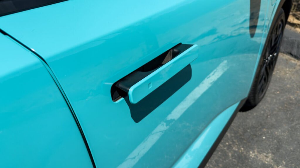 A Nissan Leaf door handle