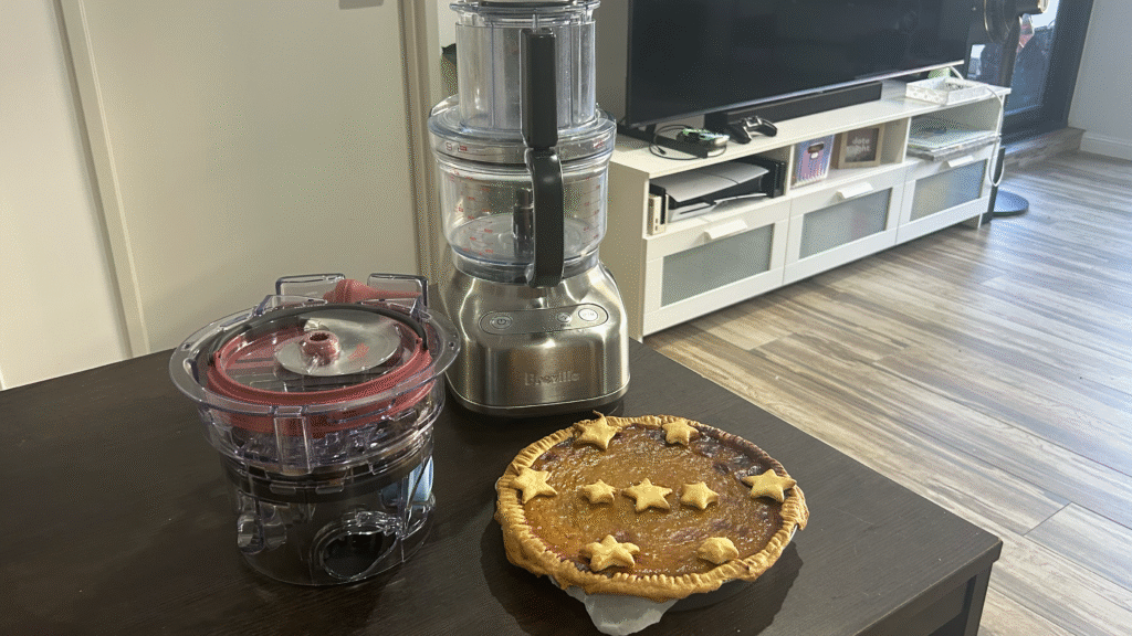 Breville Paradice 9 on table display with homemade pie