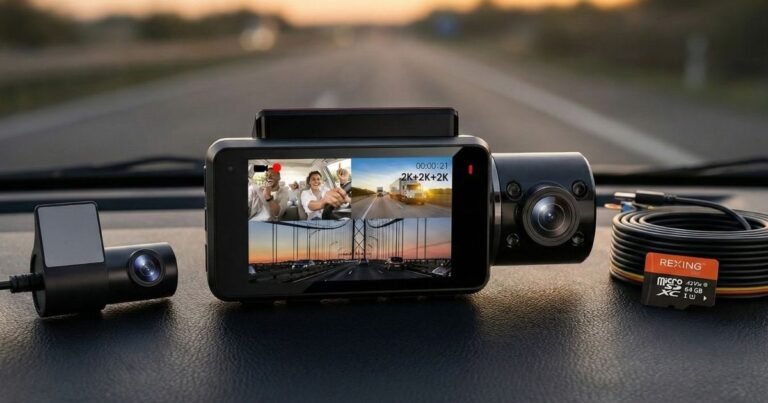 Save $120 on a 3-channel dash cam with front, cabin, and rear coverage