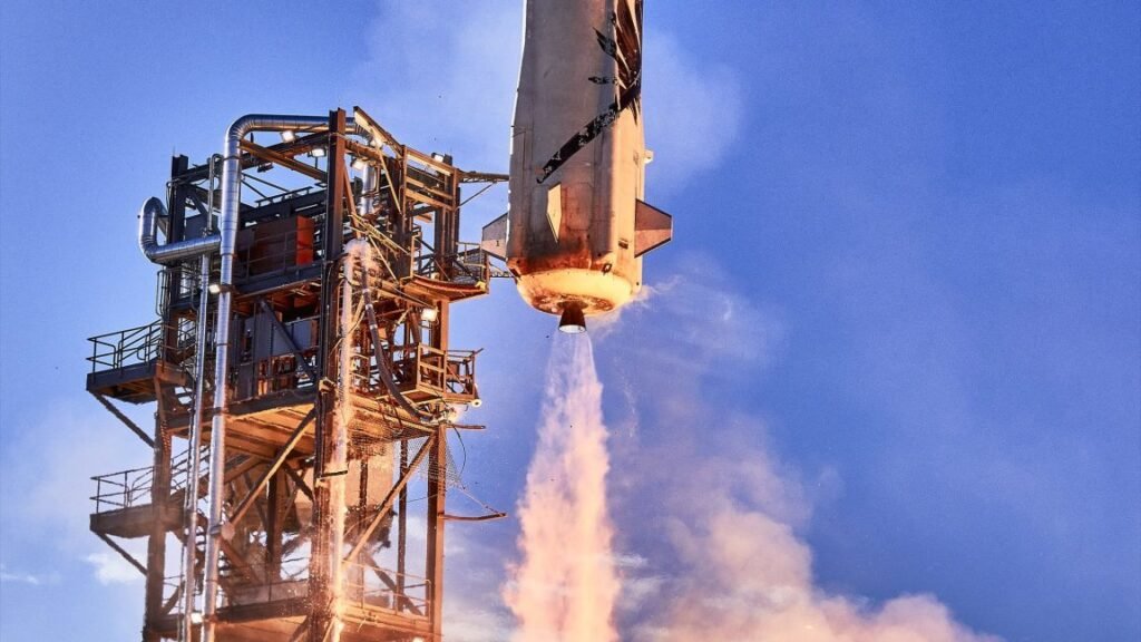 Here’s why Blue Origin just ended its suborbital space tourism program A rocket launches.