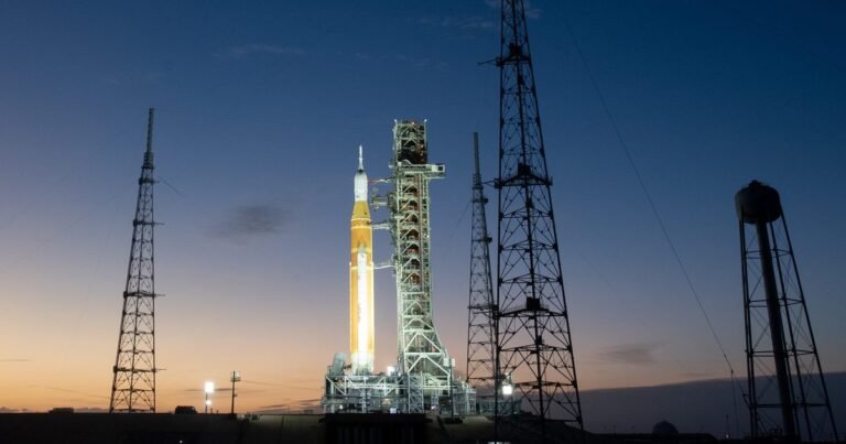 NASA’s moon rocket is about to leave the launchpad, but it ain’t going skyward