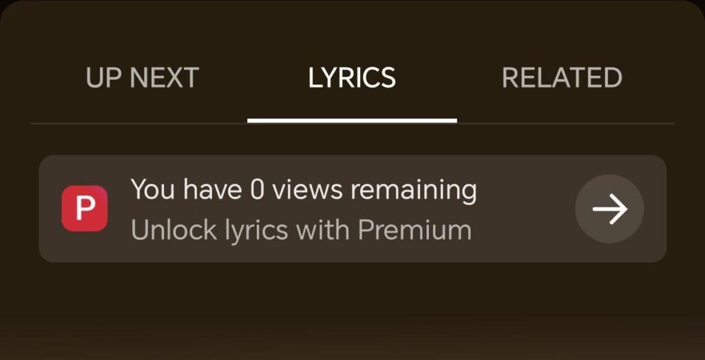 YouTube Music starts putting lyrics behind a paywall