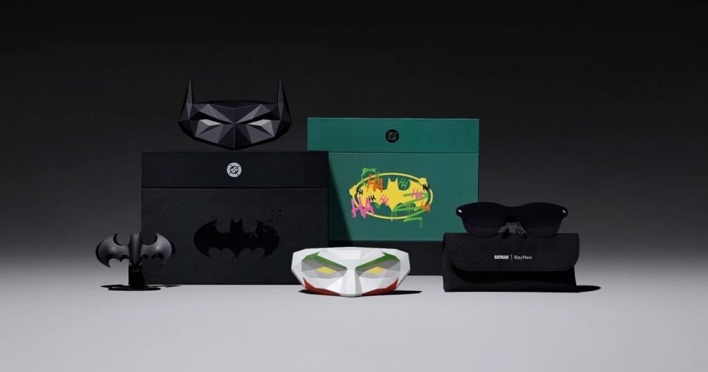 RayNeo Air 4 Pro smart glasses embrace the dark with a Batman mask RayNeo Air 4 Pro smart glasses embrace the dark with a Batman mask