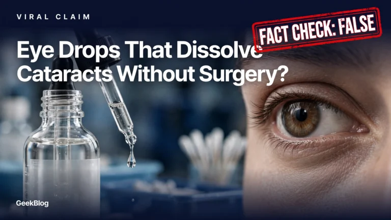Eye Drops That Dissolve Cataracts Without Surgery? The Australian Breakthrough That Isn’t