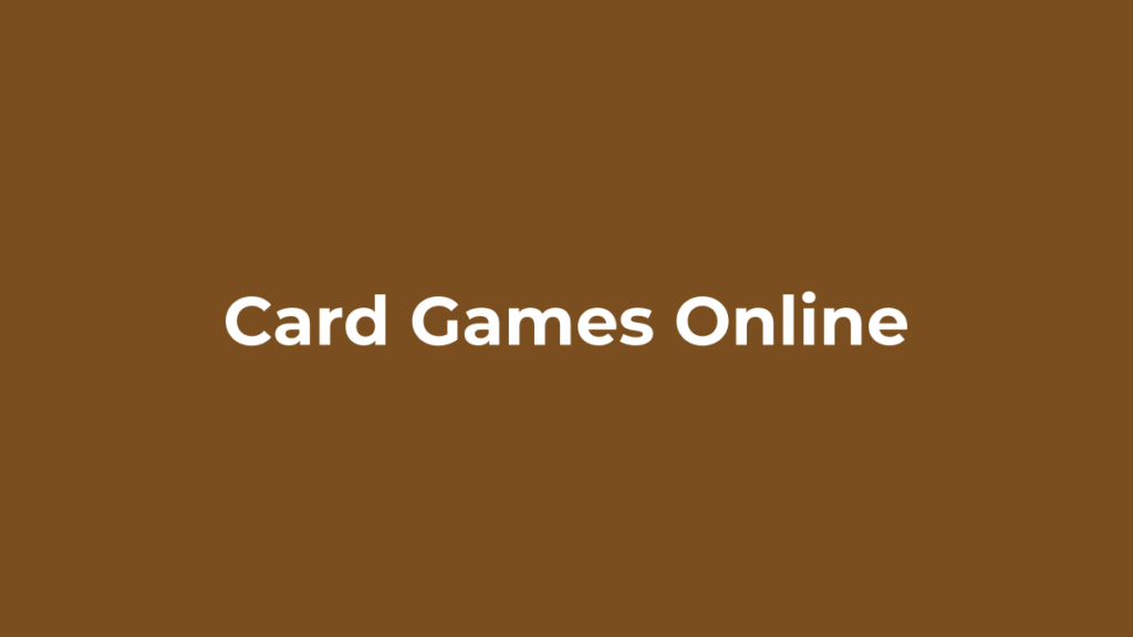 Play card games online with friends