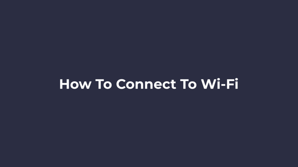 Person connecting a device to Wi-Fi