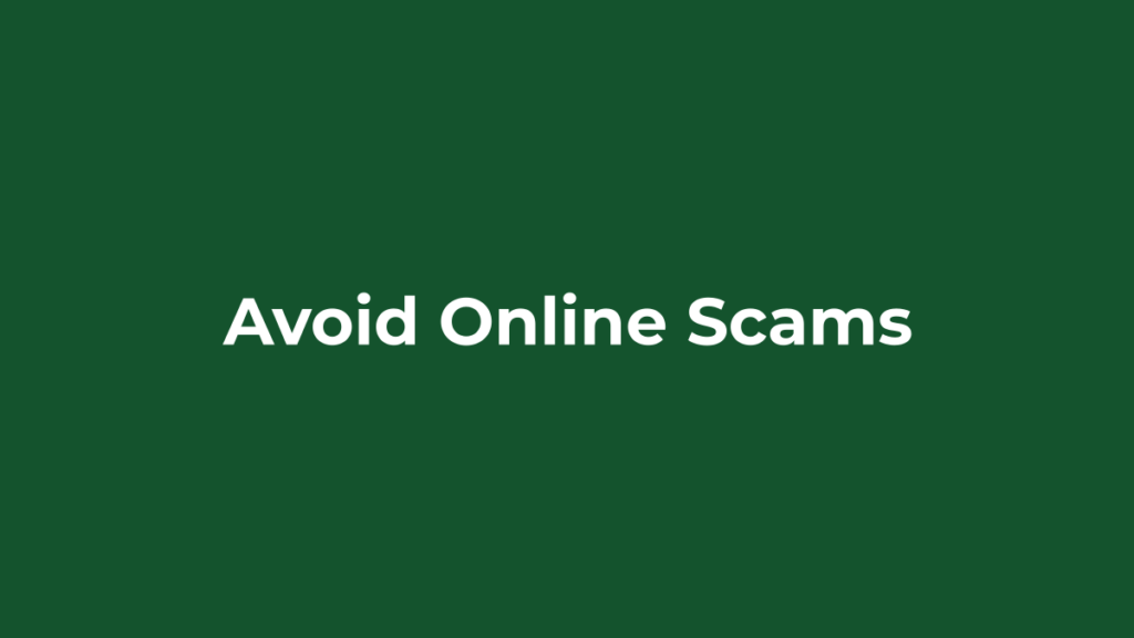 How to avoid online scams