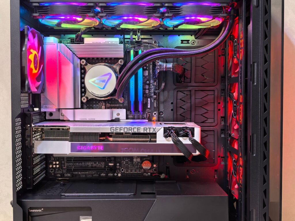 Gaming PC interior with RGB lighting, representing the new HyperX OMEN gaming lineup