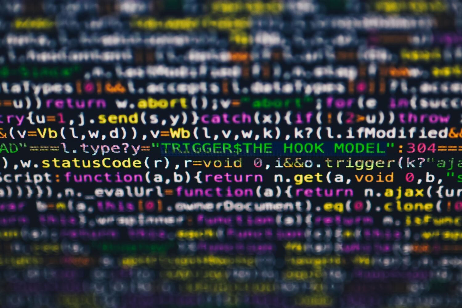 Multicolor programming code displayed on a computer screen, representing formal proof verification