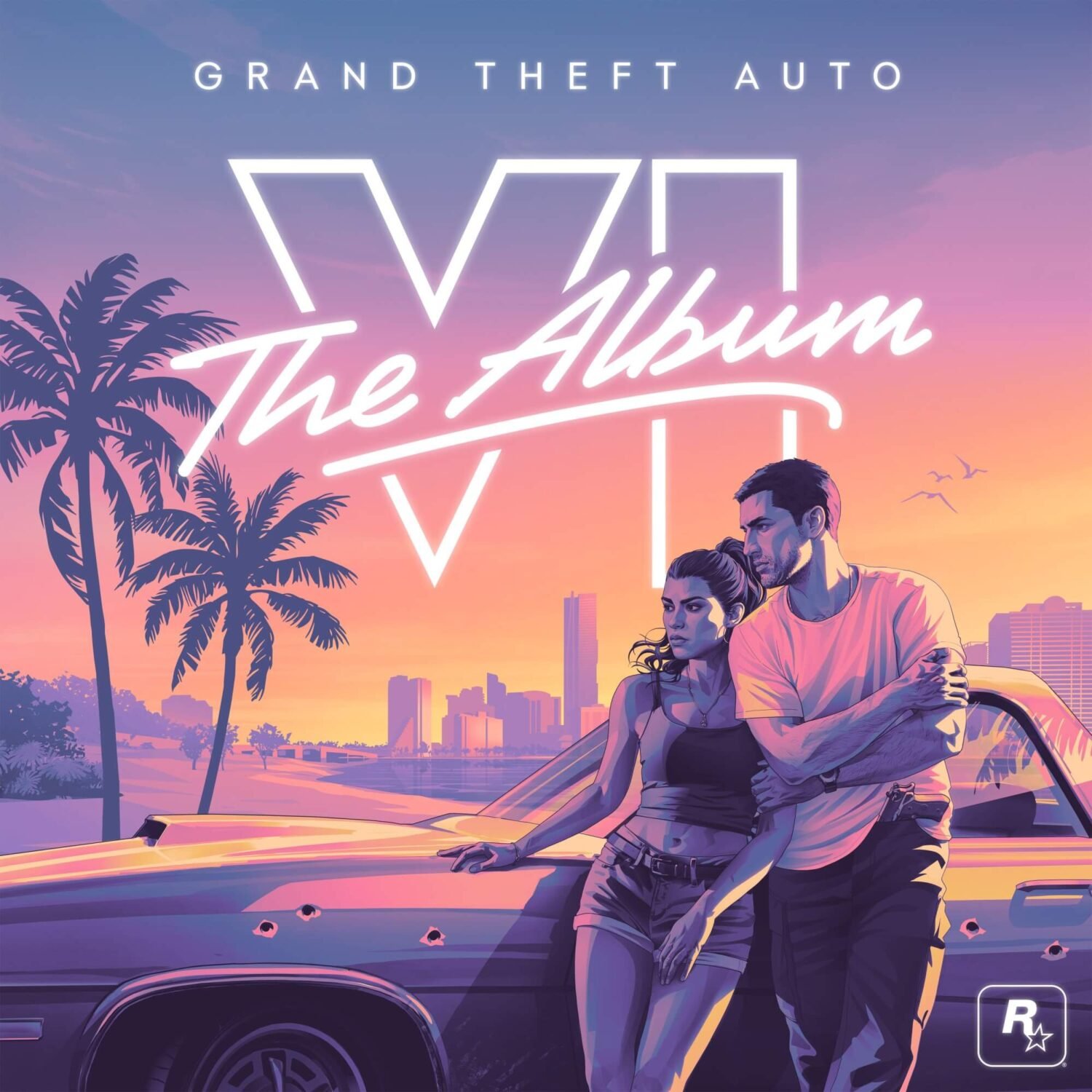 Official cover artwork for Grand Theft Auto VI: The Album, the 34-track soundtrack releasing alongside the game