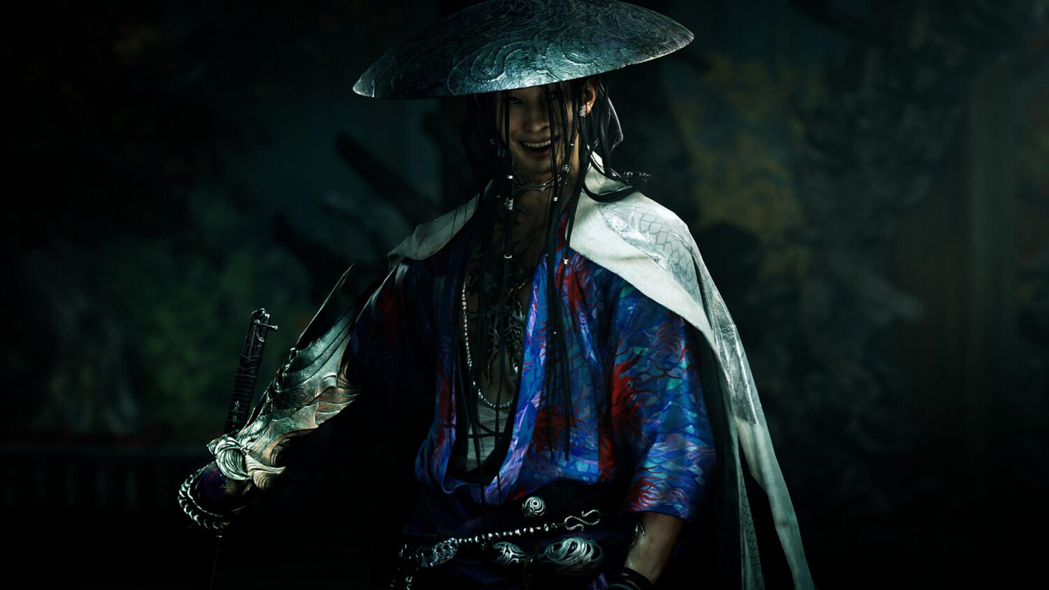 Musashi facing a Genma demon boss in Onimusha: Way of the Sword