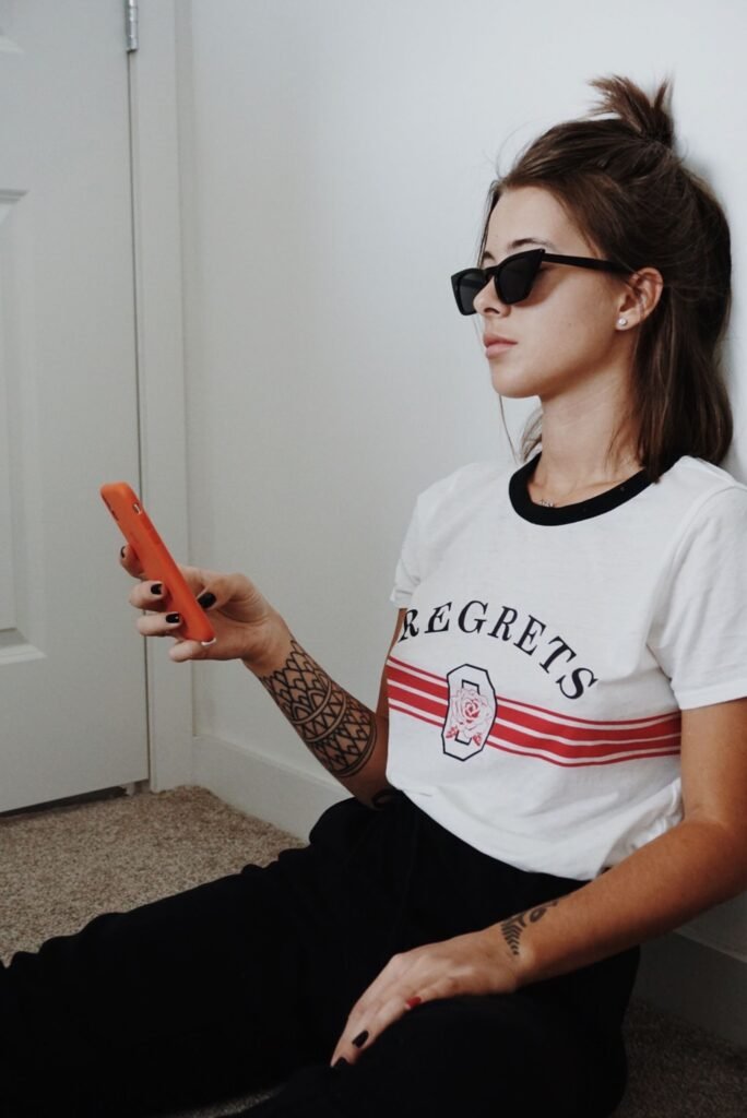 Person holding an Android smartphone with folding screen