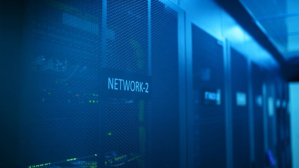 How to Deploy Gatsby on Vultr: 2026 Walkthrough Server room with network equipment under blue light