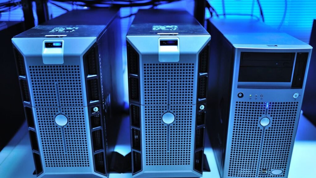 Rack mounted server units in a data center