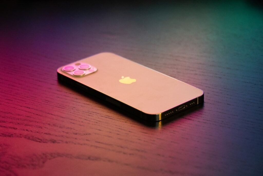 A modern Android smartphone lying face up on a table