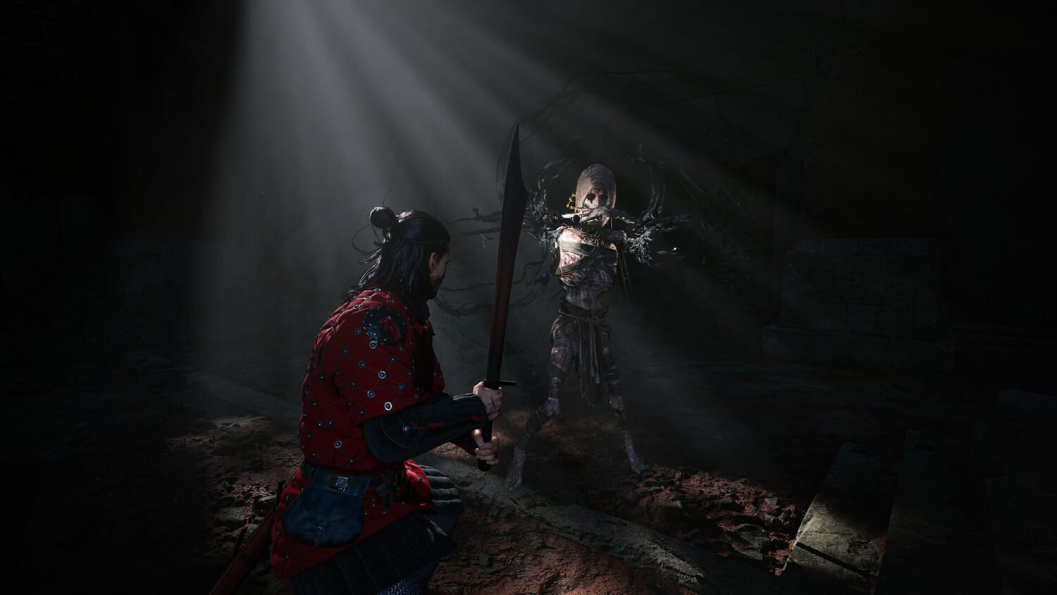 Night combat in The Blood of Dawnwalker with Coen using vampiric powers against enemies
