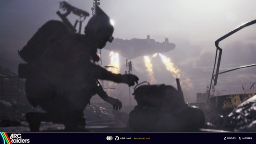 Arc Raiders Frozen Trail screenshot showing the Frigate encounter on the Pendola Pass map