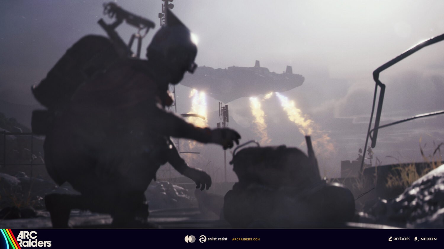 Arc Raiders Frozen Trail screenshot showing the Frigate encounter on the Pendola Pass map
