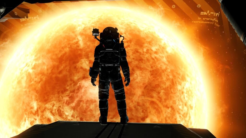 No Man's Sky screenshot showing alien planet exploration